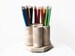DESKTOP Rotating Colored Pencil Holder Organizer, Colored Pencil Storage, Desk Organizer, Wood Pencil Cup, Holds 100 Pencils, Made in USA 