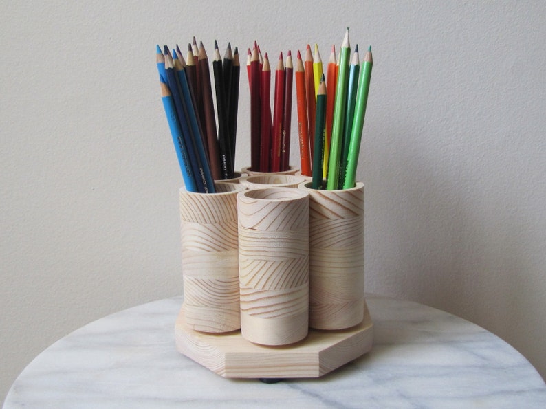 Colored Pencil Organizer Pencil Cup Caddy Holds 100 Pencils Colored