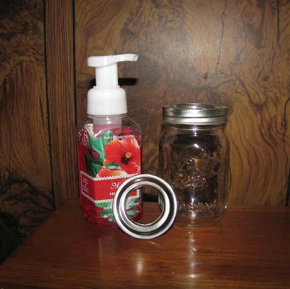 Bath And Body Works Foaming Hand Soap To Mason Jar Conversion Lid Regular Or Wide Lid
