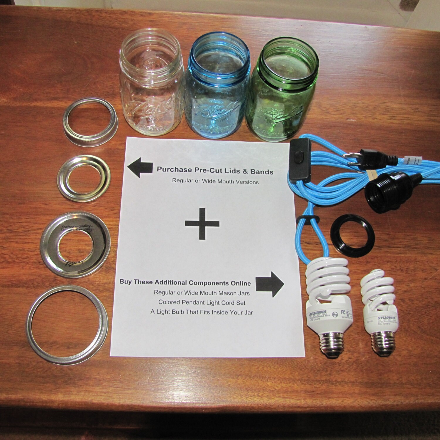 DIY Mason Jar Hanging Chandelier Pendant Swag Light Kit LIDS Etsy