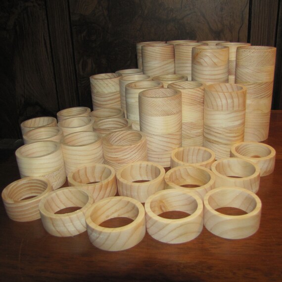 Wooden Napkin Rings Wood Tubes Craft Rings 13/4 OD x Etsy