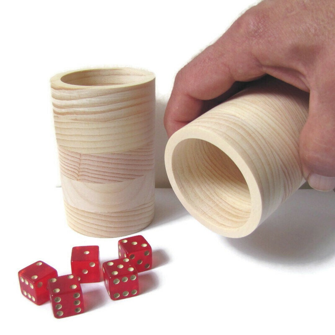 Wooden Dice Cups Natural Wood Dice Shakers Dice Game Cups Etsy