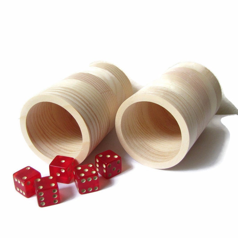 Wooden Dice Cups Natural Wood Dice Shakers Dice Game Cups Etsy
