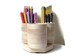 3 Cup DESKTOP Rotating Pencil Holder Marker Storage Desk Organizer Wood, Holds 75 Markers Pens Pencils, Crochet Hooks, Made in USA 