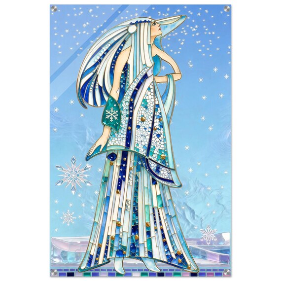 Acrylic painting "Seasons. Winter." | Fusing Collection | Fusing-style decor