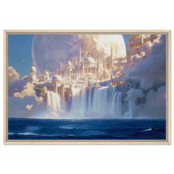 Palace of Initiation. The "Celestial Ocean" Collection. Framed Canvas