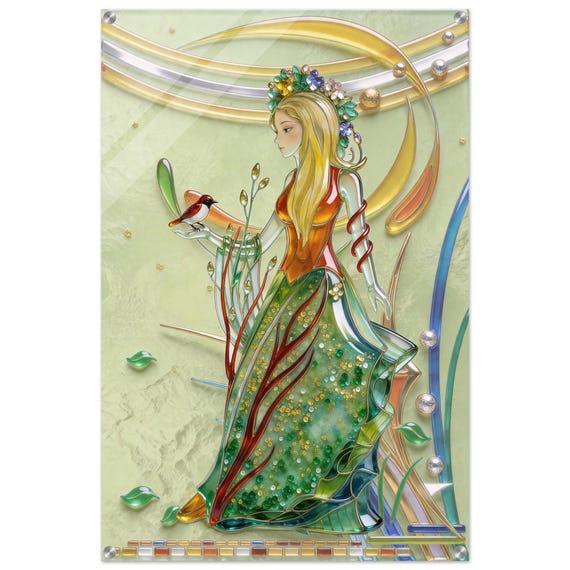 Acrylic painting "Seasons. Spring." | Fusing Collection | Fusing-style decor