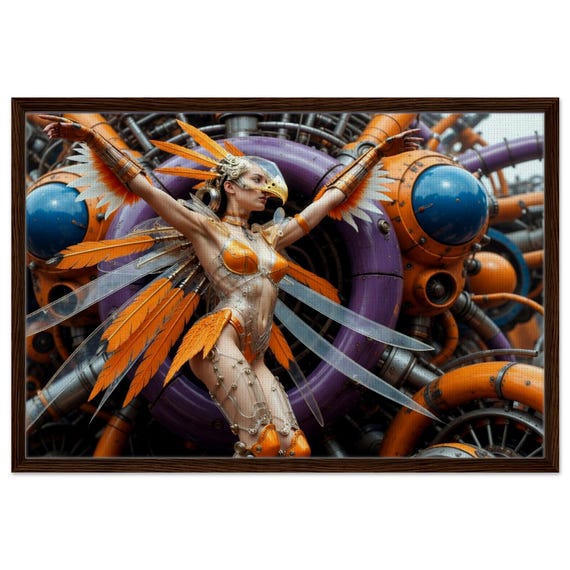 Oracle girl. The "Oracle" Collection. Framed Canvas.