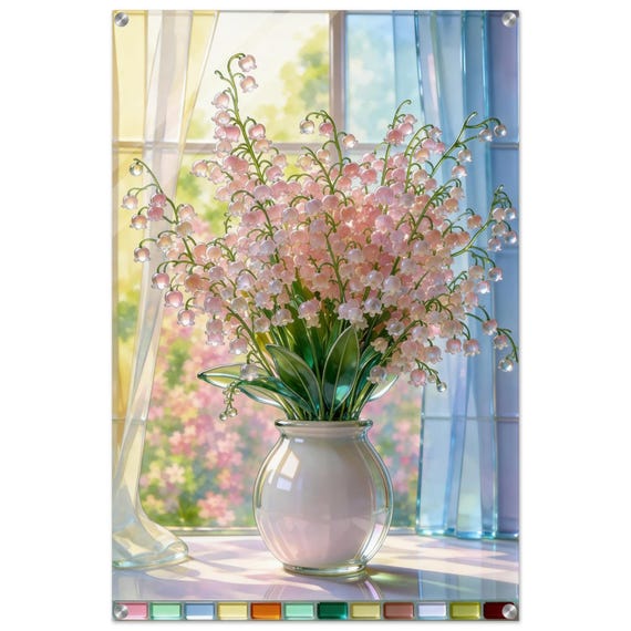 Acrylic painting "Lilies of the valley." | Fusing Collection | Fusing-style decor