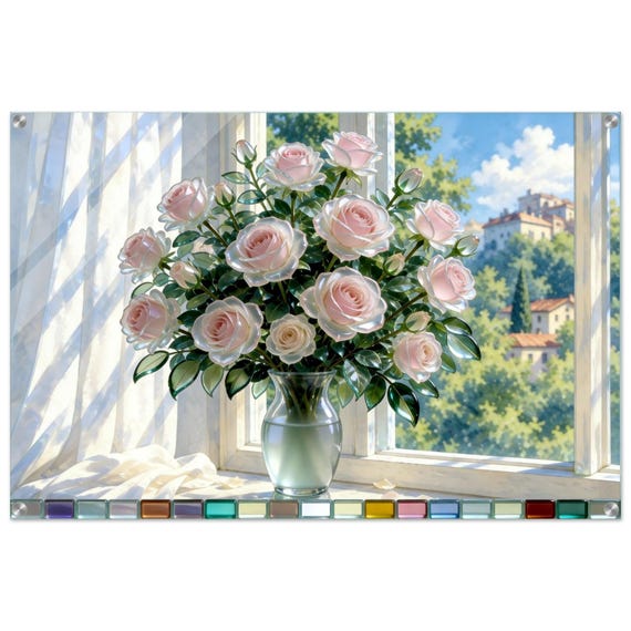 Acrylic painting "A bouquet in August." | Fusing Collection | Fusing-style decor