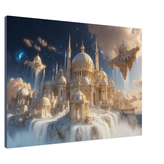 City of mystery. The "Celestial Ocean" Collection. Canvas