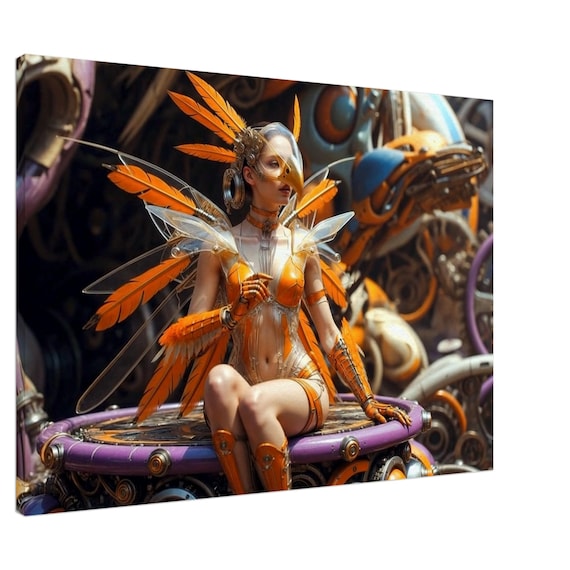 Girl Oracle on Drums, 2. Oracle Collection. Canvas