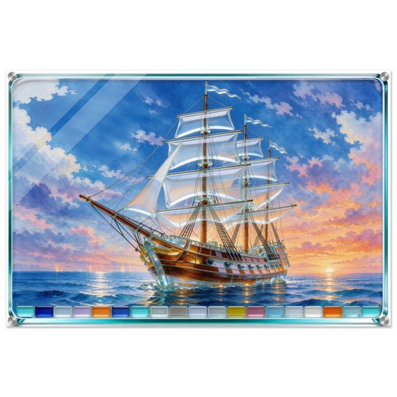 Acrylic painting "Hoist the sails!" | Fusing Collection | Fusing-style decor