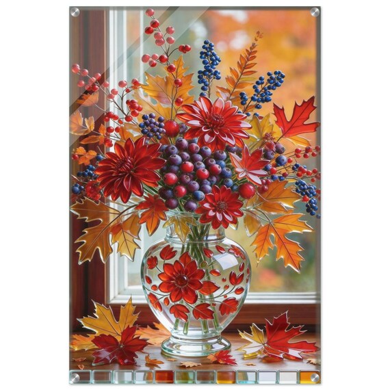 Acrylic painting "Autumn bouquet." | Fusing Collection | Fusing-style decor