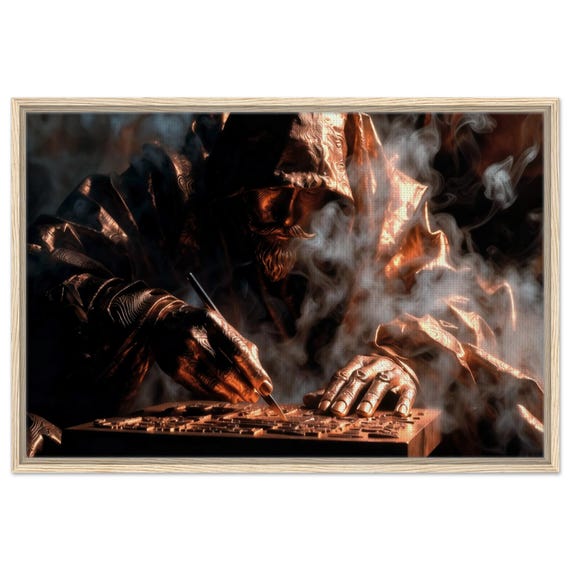 Creating a masterpiece. The Song of the Urals Collection. Framed Canvas