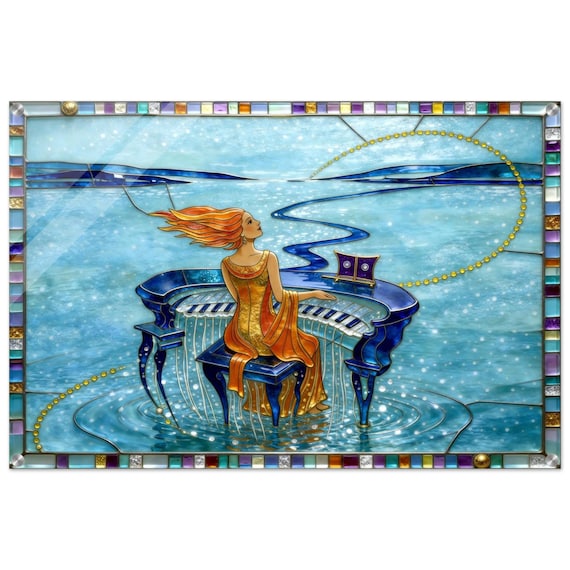Acrylic painting "Waterfall Music" | Fusing Collection | Fusing-style decor