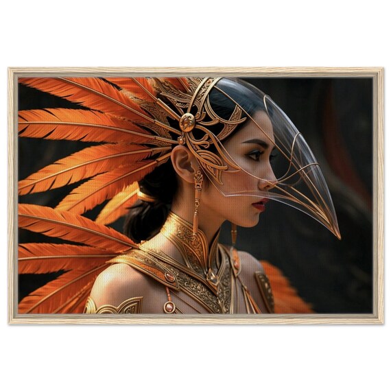 Oracle Girl. Portrait. The "Oracle" Collection. Framed Canvas