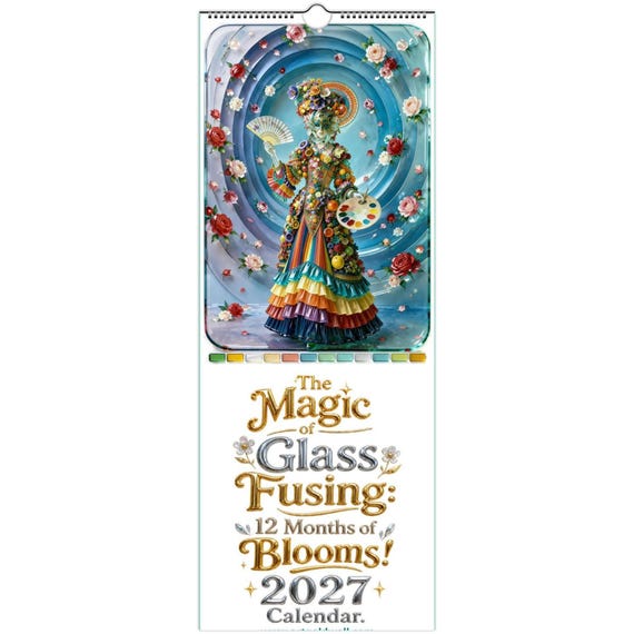 2027 Wall Calendar V2 V| The Magic of Glass Fusing 12 Months of Blooms | Floral  Art Calendar, Unique Gift for Flower and Art Lovers