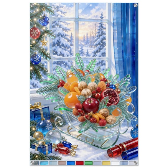 Acrylic painting "New Year's bouquet." | Fusing Collection | Fusing-style decor