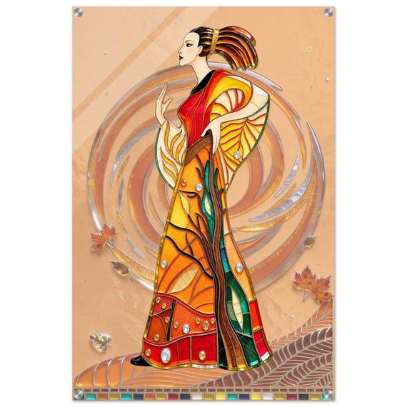 Acrylic painting "Seasons. Autumn." | Fusing Collection | Fusing-style decor