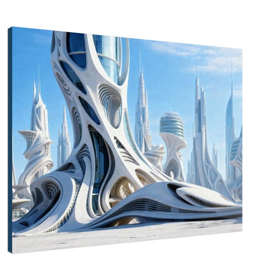 City of the Future. The “Heavenly city” Collection. Canvas
