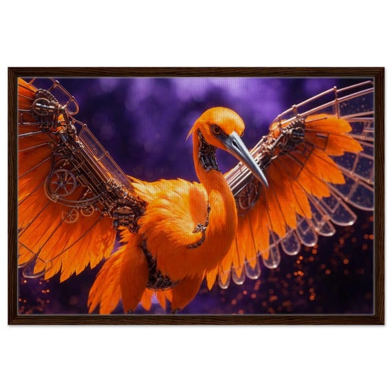 Stork android. The "Oracle" Collection. Framed Canvas.