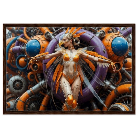 Oracle Girl Dance. Oracle Collection. Framed Canvas
