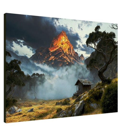 Miner's hut. The Song of the Urals Collection. Canvas