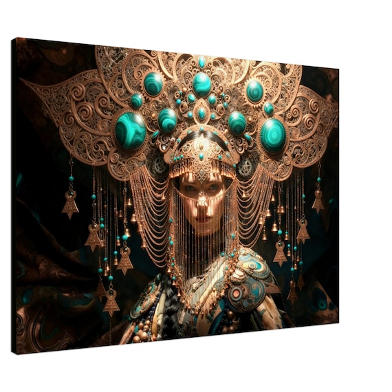Portrait of the Mistress of the Urals. The Song of the Urals Collection. Canvas