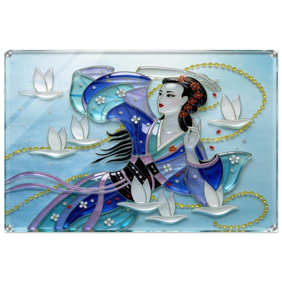 Acrylic painting "Geisha" | Fusing Collection | Fusing-style decor