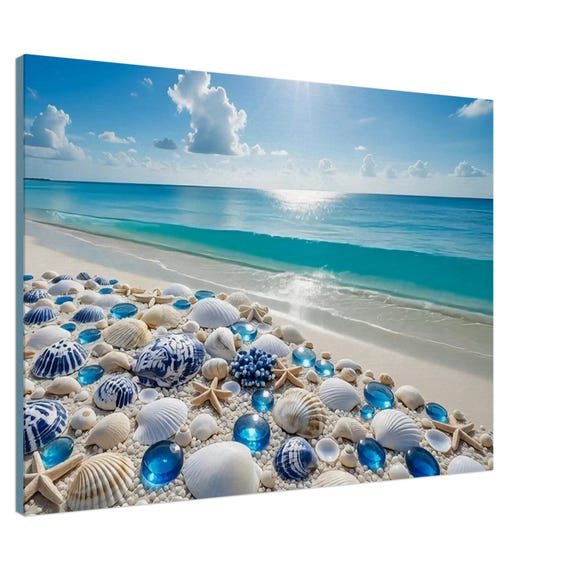 Fairytale Beach. The "Celestial Ocean" Collection. Canvas