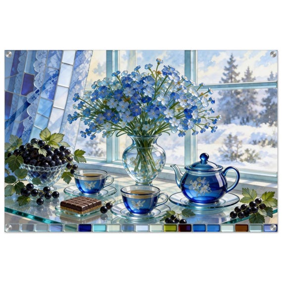 Acrylic painting "A Bouquet in February." | Fusing Collection | Fusing-style decor