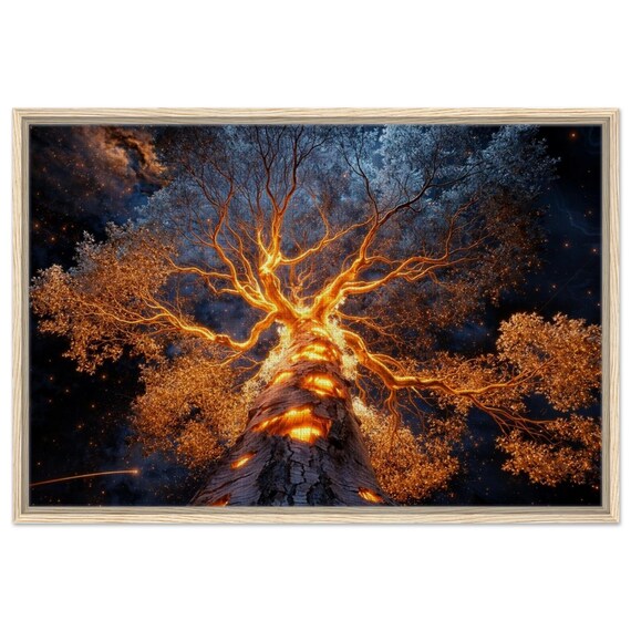 Tree of Energy. The "Oracle" Collection. Framed Canvas