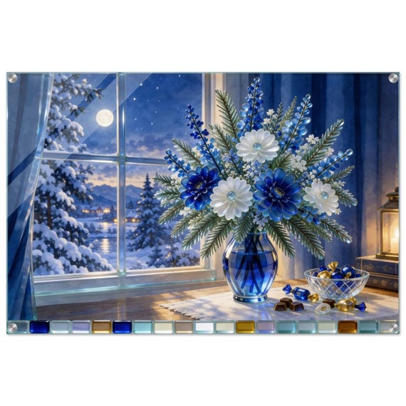 Acrylic painting "A Bouquet in December." | Fusing Collection | Fusing-style decor