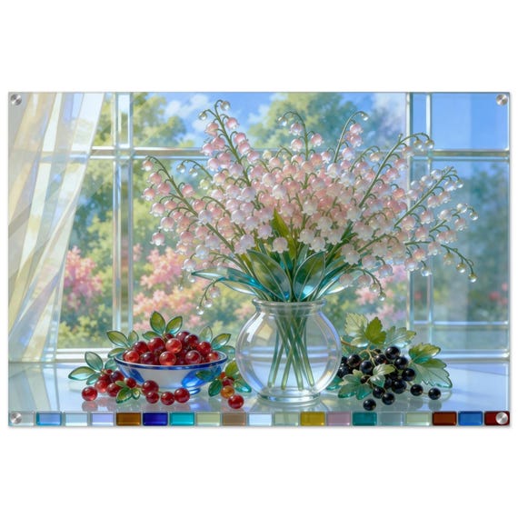 Acrylic painting "A bouquet in April." | Fusing Collection | Fusing-style decor