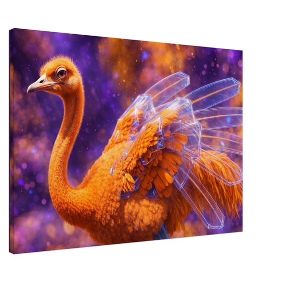 Ostrich. The "Oracle" Collection. Canvas