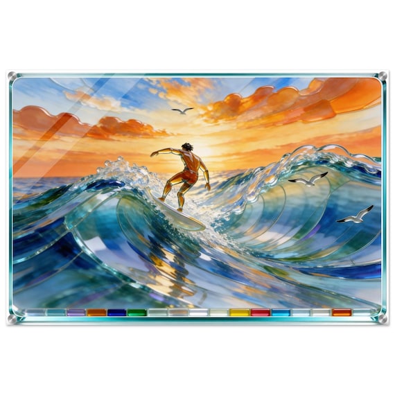 Acrylic painting "Surfing 2." | Fusing Collection | Fusing-style decor