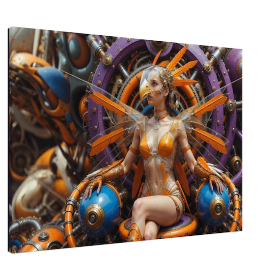 Oracle girl on the throne. The "Oracle" Collection. Canvas