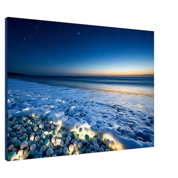 Shell with a pearl. The "Celestial Ocean" Collection. Canvas