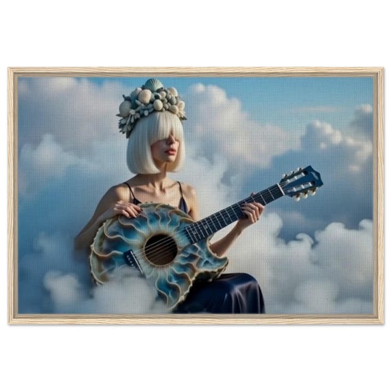 Muse of the Celestial Ocean. The "Celestial Ocean" Collection. Framed Canvas