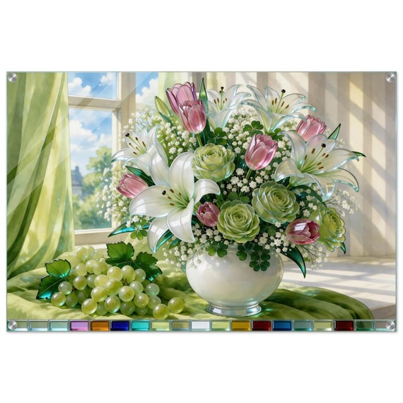 Acrylic painting "A Bouquet in May." | Fusing Collection | Fusing-style decor