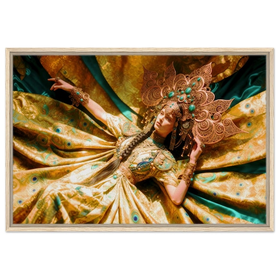 Malachite Dream.The Song of the Urals Collection. Framed Canvas