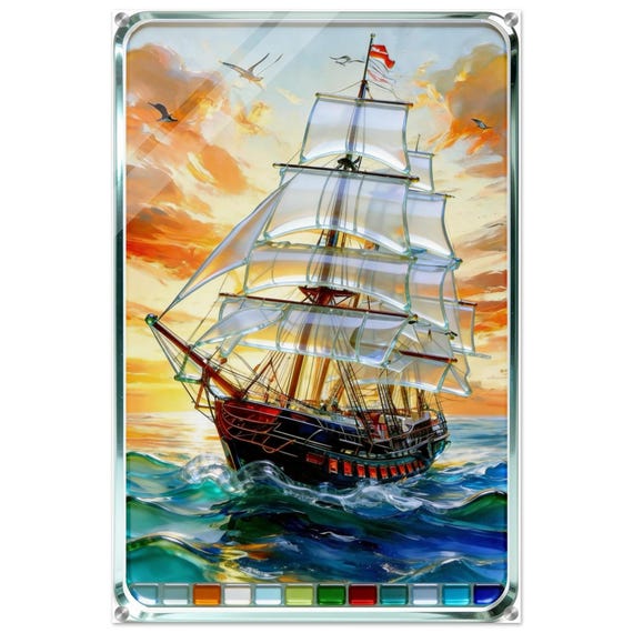 Acrylic painting "Brigantine." | Fusing Collection | Fusing-style decor