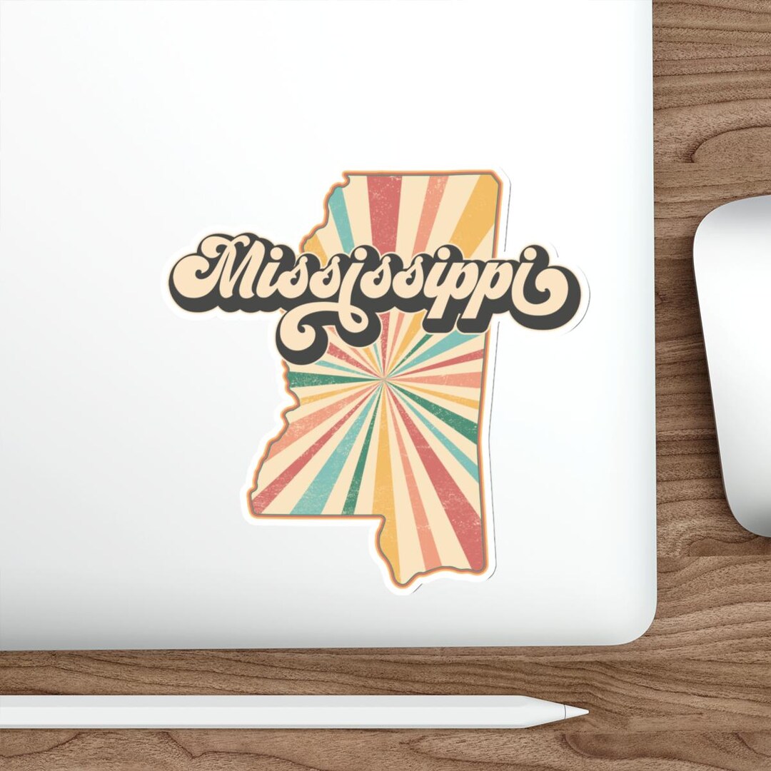 Ms Labonz Sticker Mississippi State Retro Rays Sticker | Die-cut Sticker - Etsy