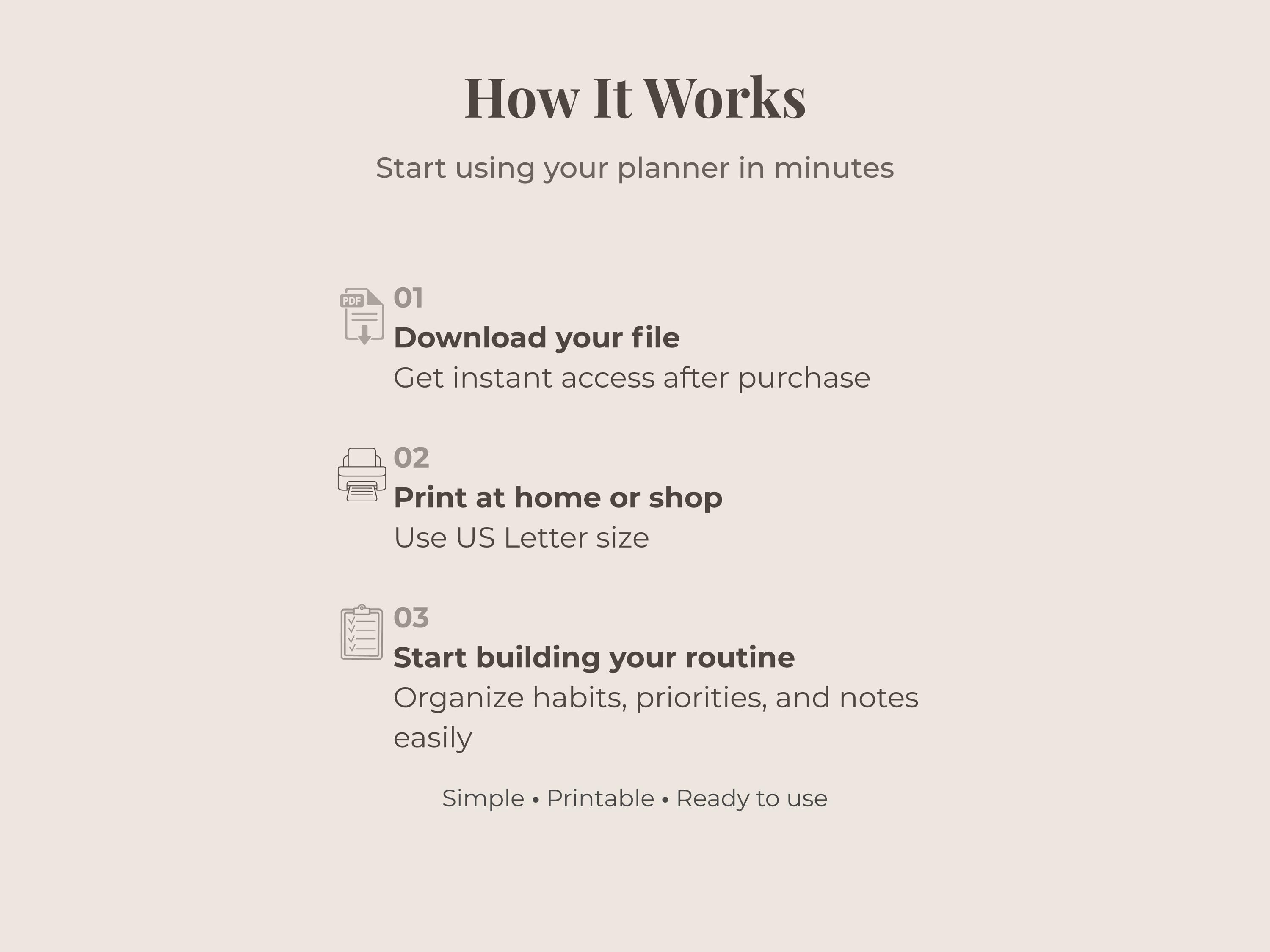 Morning Routine Planner Printable, Daily Routine Planner, Habit Tracker ...