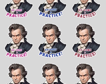 Go Home and Practice - stickers