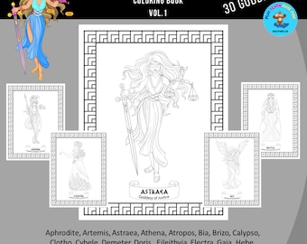 Greek Goddesses - coloring book #1