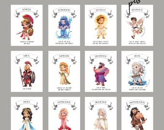 Twelve Olympians - posters for young learners