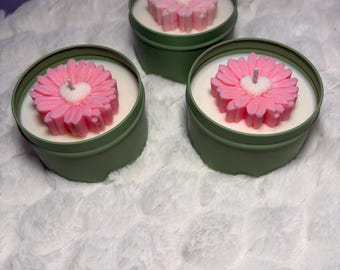 Roots: sojawas kaars met bloem