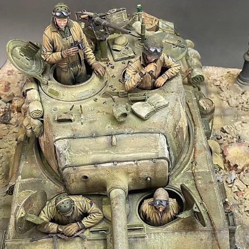 Kit Maquette 1/16 US Army Tank Riders – 10 Figurines En Résine, Non Peintes, Pour Passionnés De Modélisme !